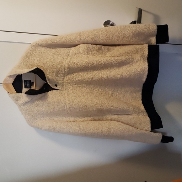 J. Crew cream navy sherpa authentic fleece - Picture 2 of 11